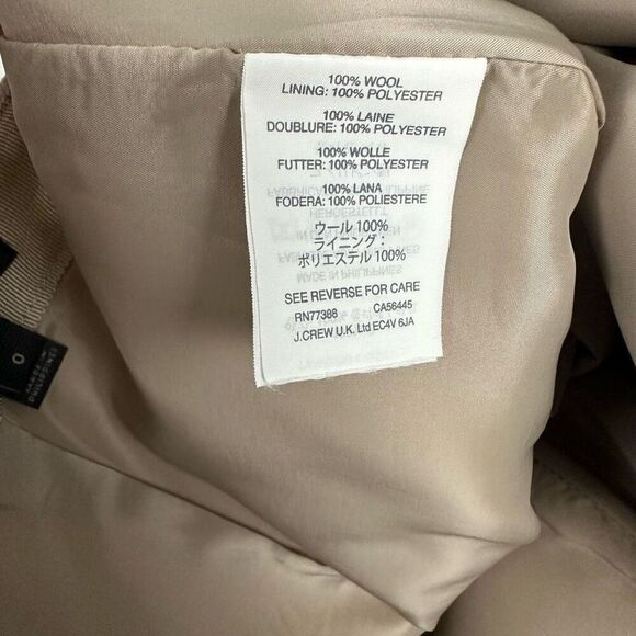 J. Crew Women's Wool Zip Pocket Mini Skirt Size 0 - Picture 6 of 7